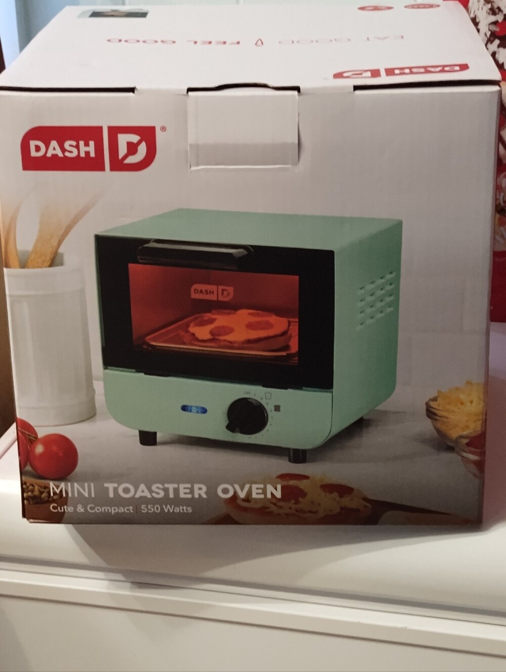 NIB DASH Mint Mini Toaster Oven